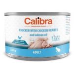 Calibra cat Konzerva - Adult kura a kuracie srdiečka + lososový olej 200 g