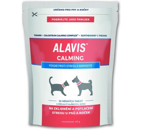 ALAVIS Calming pre psov a mačky 45 g/30 žuvacích tabliet