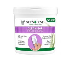 Čistiaca utierka na uši- náprstok pre psy, VET´S BEST, 50 ks