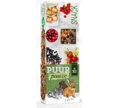 PUUR pauze sticks forest fruit - lahodné tyčinky s lesným ovocím pre hlodavce a malé cicavce 110 g