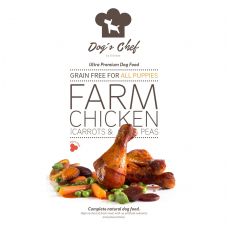 DOG’S CHEF Farm Chicken with Carrots & Peas for ALL PUPPIES