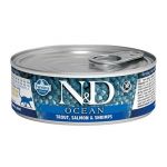Farmina N&D cat OCEAN Trout & Salmon & Shrimps konzerva 80 g