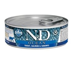 Farmina N&D cat OCEAN Trout & Salmon & Shrimps konzerva 80 g