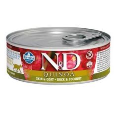 Farmina N&D cat QUINOA Duck & Coconut konzerva 80 g