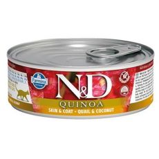 Farmina N&D cat QUINOA Quail & Coconut konzerva 80 g