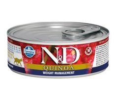 Farmina N&D cat QUINOA Weight Managment konzerva 80 g
