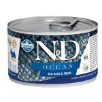 Farmina N&D dog OCEAN Sea Bass & Squid konzerva
