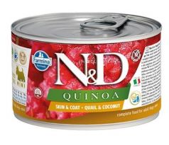 Farmina N&D dog QUINOA Quail & Coconut konzerva