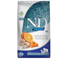 Farmina N&D dog OCEAN PUMPKIN (GF) adult medium & maxi, codfish & orange 12 kg