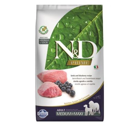 Farmina N&D dog PRIME adult medium&maxi lamb&blueberry