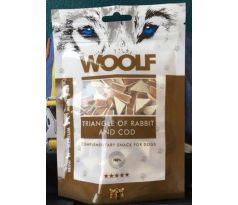 Pamlsok Woolf Dog Rabbit and Cod Triangle 100 g