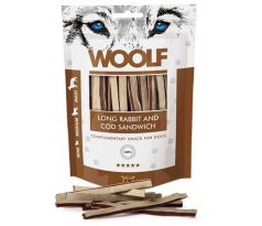 Pamlsok Woolf Dog Soft Rabbit and Pollock Sandwich LONG 100g