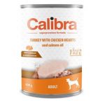 Calibra KONZERVA dog Adult morka a kuracie srdiečka+losos.olej 400 g