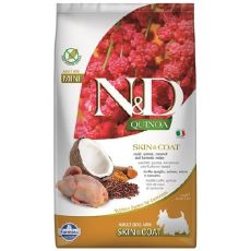 Farmina N&D dog QUINOA (GF) adult mini, skin & coat, quail & coconut 2,5 kg