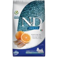 Farmina N&D dog OCEAN (GF) adult mini, herring & orange 2,5kg