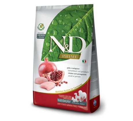 Farmina N&D dog PRIME (GF) adult medium & maxi, chicken & pomegranate