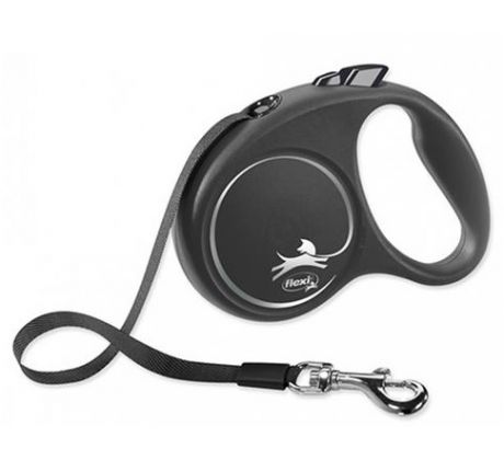 Vodítko Flexi Black Design M páska 5 m (do 25 kg)