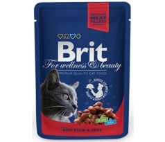 BRIT Premium cat Kapsička Adult Beef Stew & Peas 100 g