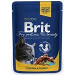 BRIT Premium cat Kapsička Adult Chicken & Turkey 100 g