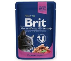 BRIT Premium cat Kapsička Adult Salmon & Trout 100 g