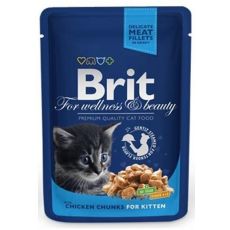 BRIT Premium cat Kapsička Kitten Chicken Chunks 100 g