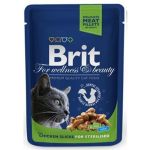 BRIT Premium cat Kapsička Sterilised Chicken Slice 100 g