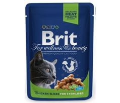 BRIT Premium cat Kapsička Sterilised Chicken Slice 100 g