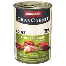 Animonda GRANCARNO dog adult hovädzie, králik, bylinky konzerva