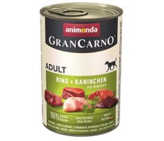 Animonda GRANCARNO dog adult hovädzie, králik, bylinky konzerva