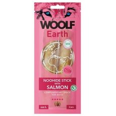 Pamlsok Woolf Dog Earth NOOHIDE L Sticks with Salmon 85 g