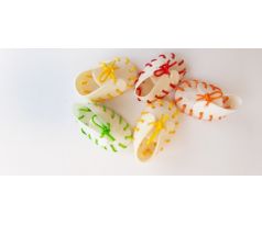 25 x Prírodná  farebná topánočka 7cm