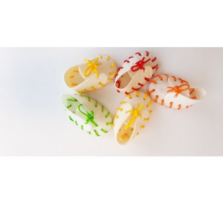 25 x Prírodná  farebná topánočka 7cm