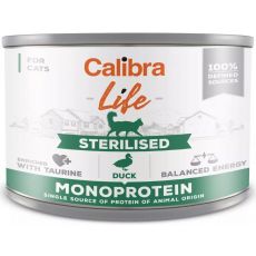 Calibra cat Life Konzerva - Sterilised duck 6 x 200 g