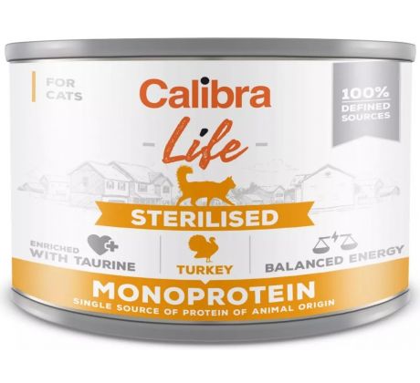 Calibra cat Life Konzerva - Sterilised turkey 6 x 200 g