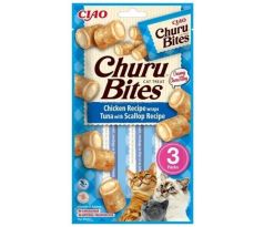 Inaba Churu Bites cat Kura s tuniakom a hrebenatkou 360 g