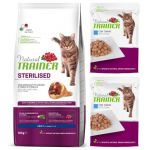 Trainer Natural Adult Sterilised - sušená šunka - AKCIA + 2x Kapsička 85g