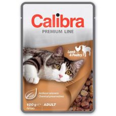 Calibra Premium cat Kapsička - Adult Jahňa & hydina v omáčke 24 x 100 g