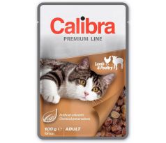 Calibra Premium cat Kapsička - Adult Jahňa & hydina v omáčke 24 x 100 g