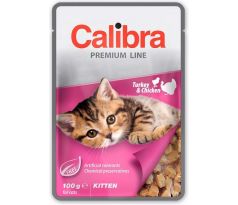 Calibra Premium cat Kapsička - Kitten Morka & kura v omáčke 24 x 100 g