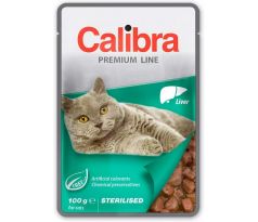 Calibra Premium cat Kapsička - Sterilised Pečeň v omáčke 24 x 100 g