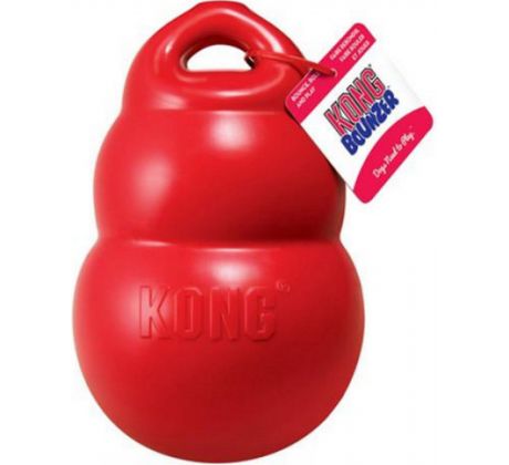 Hračka Kong Dog Bounzer Granát s úchytom, aportovací, červený, guma, L