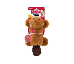 Hračka Kong Dog Cozie Pocketz Bobor s pískatkom, hnedá M