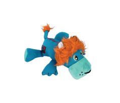 Hračka Kong Dog Cozie Ultra Lev, pískajúci, modrý, polyester, M