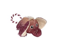 Hračka Kong Dog Cozzie Tugg Slon, pískajúci, fialový, polyester, M/L