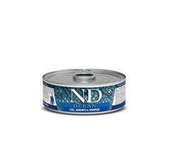 Farmina N&D cat OCEAN tuna, codfish, shrimp & pumpkin kitten konzerva 70 g