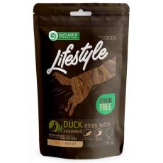 Pamlsok Natures Protection Lifestyle dog soft duck dices with seaweed 12x75 g