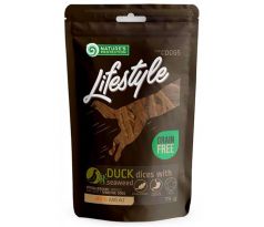 Pamlsok Natures Protection Lifestyle dog soft duck dices with seaweed 12x75 g