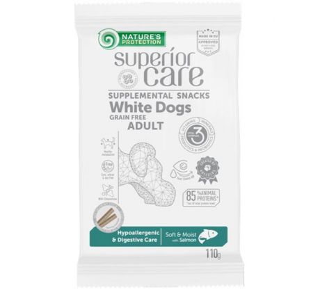 Natures Protection Superior Care white dog Hypoallergenic & Digestive Care Grain free Salmon 110 g