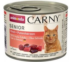 Animonda CARNY® cat Senior hovädzie a morčacie srdiečka