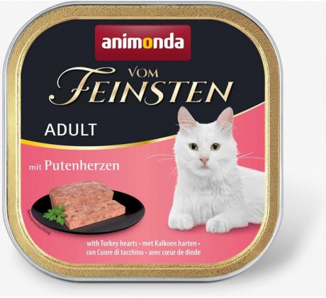 Animonda Vom Feinsten cat CLASSIC hovädzie a morčacie srdiečka 16x 100 g